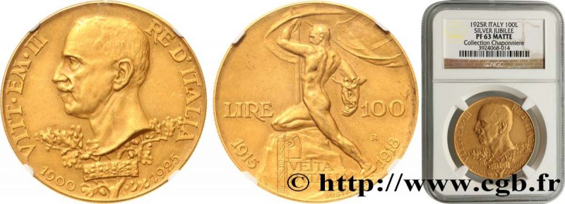 ITALY - KINGDOM OF ITALY - VICTOR-EMMANUEL III
Type : 100 Lire jubilé d’argent ...