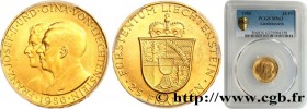 LIECHTENSTEIN - PRINCIPALITY OF LIECHTENSTEIN - FRANCIS JOSEPH II
Type : 25 Franken 
Date : 1956 
Quantity minted : 17000 
Metal : gold 
Millesim...