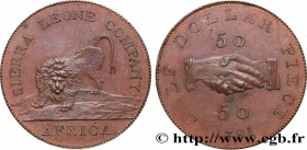 SIERRA LEONE
Type : 50 Cents Proof en cuivre Sierra Leone Company 
Date : 1791 
Quantity minted : - 
Metal : copper 
Diameter : 31 mm
Orientatio...