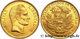 VENEZUELA - REPUBLIC
Type : 100 Bolivares 
Date : 1889 
Mint name / Town : Caracas 
Quantity minted : 23000 
Metal : gold 
Millesimal fineness :...