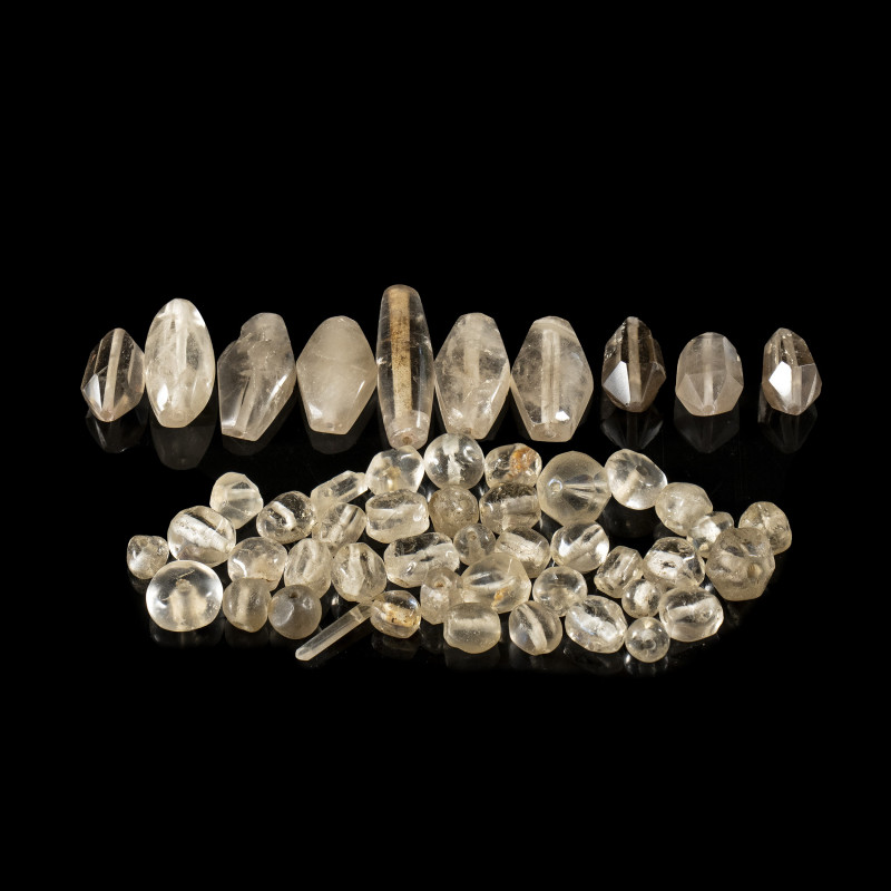 A GROUP OF 51 CENTRAL ASIA ROCK CRYSTAL (QUARTZ) BEADS. Bactria, ca. 2000-1000 B...