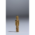 A LATE BRONZE AGE MASSIVE GOLD SMALL MALE FIGURE.
Anatolia or Asia Minor, circa 2nd Millennium BCE.
H. 1,9 cm; 23,13 gr.

Provenance
Swiss privat...