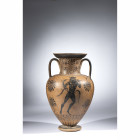 AN ETRUSCAN BLACK FIGURE AMPHORA.
Ca. 480/470 BCE.
H. 37,5 cm

Provenance
Swiss private collection of the Numismat Giovanni Maria Staffieri, acqu...