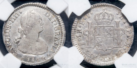 Santiago. Carlos IV. 1 Real 1804 FJ/AJ. KM58