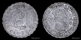 Mexico. Felipe V. 1/2 Real 1736 Mo MF. Columnaria. KM65