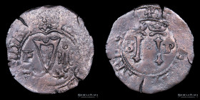 Santo Domingo. Carlos y Juana. 4 Maravedis 1542-63 F