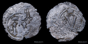 Santo Domingo. Carlos y Juana. 4 Maravedis 1542-63 F. Llave