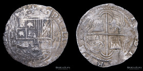 Potosi. Felipe II. 8 Reales 1590/1600 B. Macuquina. CJ 1.14.3