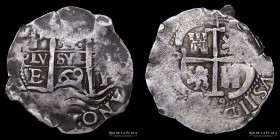 Potosi. Carlos II. 4 Reales 1669 E. Macuquina. CJ 29.3