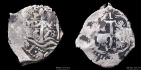 Potosi. Carlos II. 1 Real 1678 C/E. Rev. E. CJ 30.12.3