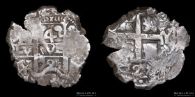 Potosi. Luis I. 4 Reales 1726 Y. Macuquina. CJ 39.2