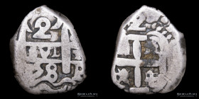 Potosi. Fernando VI. 2 Reales 1758 q. Macuquina. CJ 50.12