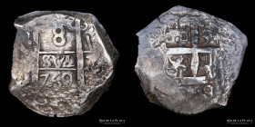 Potosi. Carlos III. 8 reales 1769 VY. Macuquina. CJ 53.10.3
