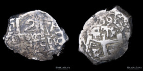 Potosi. Carlos III. 2 Reales 1769 VY. Macuquina. CJ 55.10
