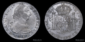 Potosi. Carlos III. 8 Reales 1782 PR. CJ 63.5