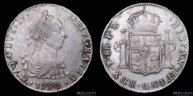 Potosi. Carlos IV. 8 Reales 1790 PR. Transicional. CJ 76.2
