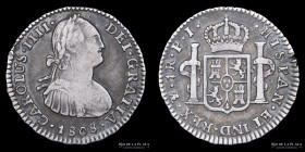 Potosi. Carlos IV. 1 Real 1808 PJ. CJ 79.21.2