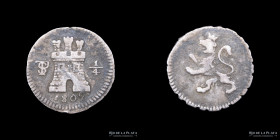 Potosi. Carlos IV. 1/4 Real 1802. CJ 81.9.2