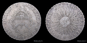 Provincias Unidas. 8 Reales 1813 /3 J. CJ 4.5