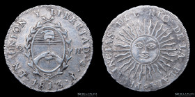 Provincias Unidas. 2 Reales 1813 J. CJ 10.1.2