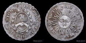 Provincias Unidas. 1 Real 1813 J. CJ 13.1.1