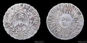 Provincias Unidas. 1/2 Real 1813 J CJ 16.1.1