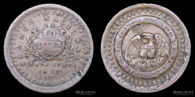 Argentina. Buenos Aires. 10 Decimos 1827. CJ 6.3