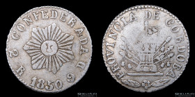 Argentina. Cordoba. 2 Reales 1850. CJ 59.2.1