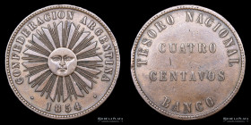 Argentina. Confederacion. 4 Centavos 1854. CJ 1.1.2