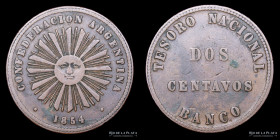 Argentina. Confederacion. 2 Centavos 1854. CJ 2.4