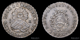 Argentina. La Rioja. 1/2 Real 1844 R. CJ 67.2.1