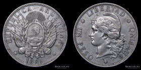 Argentina. 1 Peso 1881. Patacon. CJ 12