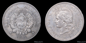 Argentina. 50 Centavos 1881. Medio Patacon. CJ 15