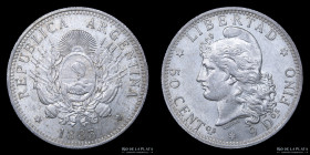 Argentina. 50 Centavos 1883. Medio Patacon. CJ 17