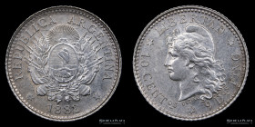 Argentina. 10 Centavos 1882. CJ 21