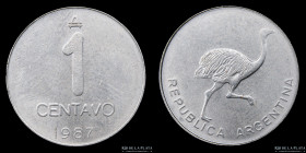 Argentina. Ensayo. 1 Centavo 1987. Alpaca. CJ 102