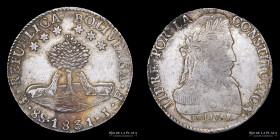 Bolivia. 8 Soles 1831 JF. KM97