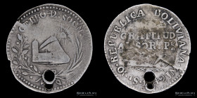 Bolivia. 1 Sol 1849 JM. Oruro Mint. Socn. KM85.2