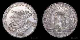 Bolivia. 8 Soles 1852. Medalla Monetaria. Rotonda de Sucre. RTB 134