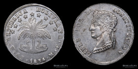 Bolivia. 4 Soles 1854 MF. KM123.2