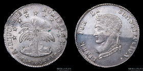 Bolivia. 4 Soles 1856 FJ. KM123.2