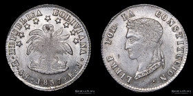 Bolivia. 4 Soles 1857 FJ. KM123.2