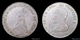 Bolivia. 4 Soles 1861. Medalla Monetaria. Cochabamba. RTB 228