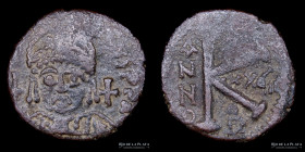 Byzantine. Justinian I (527-565AD) AE Half Follis