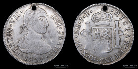 Lima. Fernando VII. 2 Reales 1809 JP. Busto Imaginario. KM 104.2