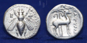 IONIA: Ephesos. Circa 202-150 BC. AR Drachm. Pausanias, magistrate. Bee