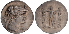 KINGDOM OF BACTRIA: Demetrius I, AR Tetradrachm. NGC Graded Ch XF*
