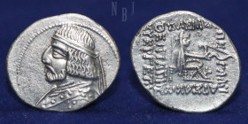 Parthia: Arsaces XVI, AR Drachm. Ecbatana, circa 78-61