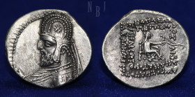 KINGS of PARTHIA: Mithradates III. Circa 87-80 BC. AR Drachm. Rhagai mint