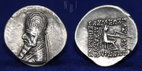 KINGS of PARTHIA: Mithradates II. Circa. 122 - 91 BC. AR Drachm. Rhagae mint